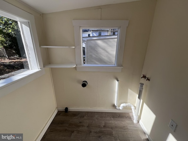 washroom featuring dark wood-type flooring