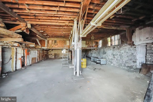 view of basement