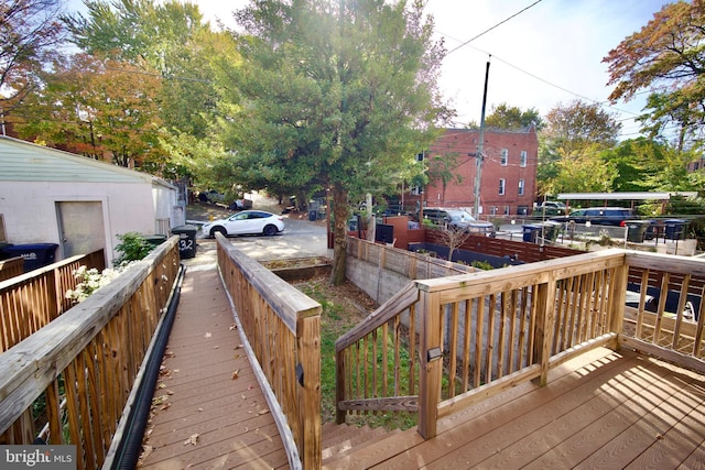 view of wooden deck