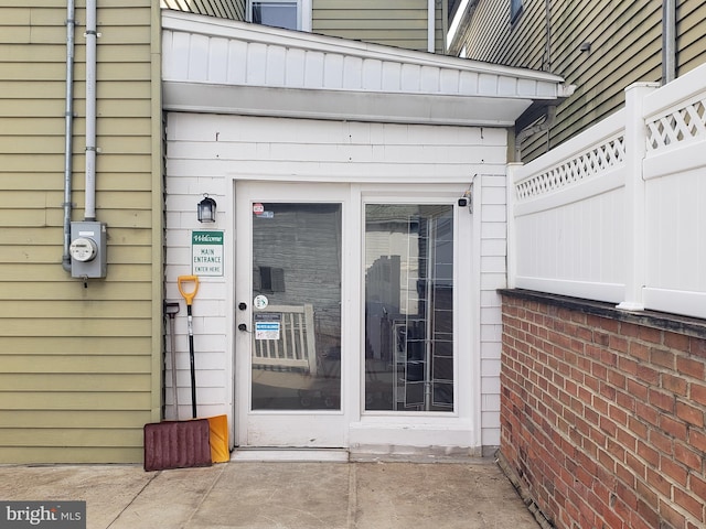 view of doorway to property