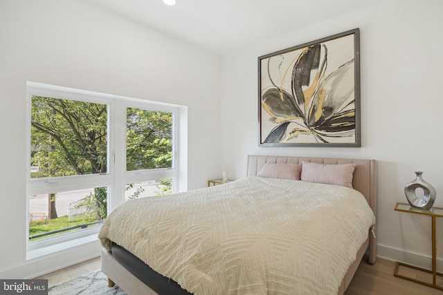 bedroom featuring wood-type flooring