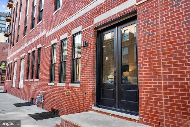 entrance to property with french doors