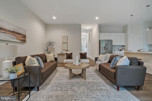 living room featuring hardwood / wood-style floors