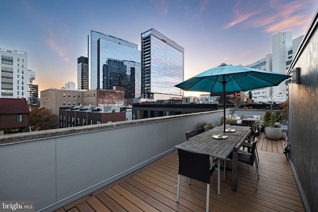 view of deck at dusk