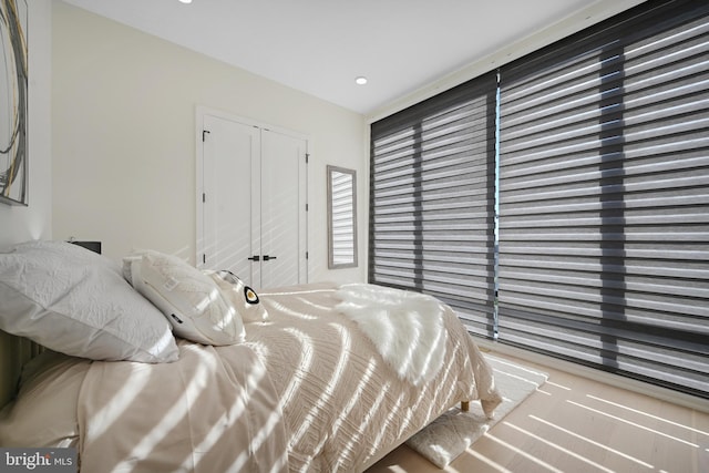 bedroom featuring a closet