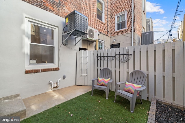 view of patio with ac unit