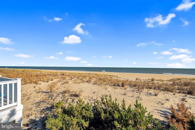 water view featuring a beach view