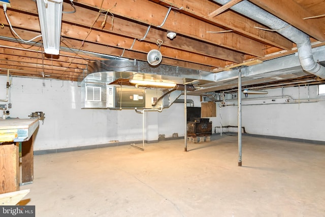 view of basement