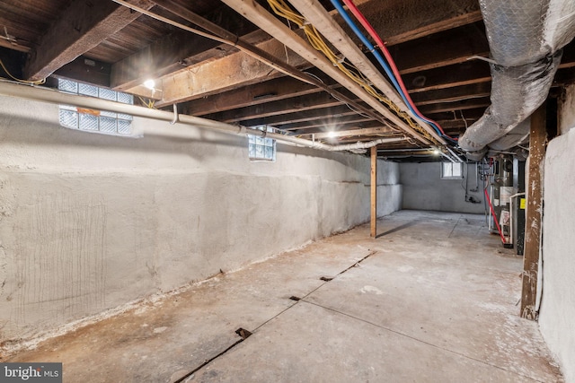 basement with a wealth of natural light