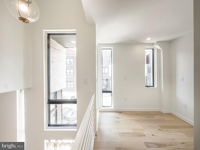 1607 Germantown Ave, Philadelphia, PA 19122 - foyer entrance featuring light wood-type flooring, baseboards, and recessed lighting