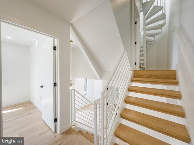 1607 Germantown Ave, Philadelphia, PA 19122 - stairway featuring wood finished floors
