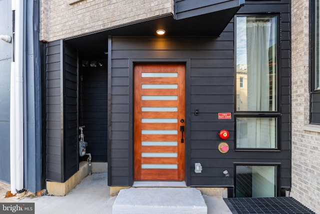 view of doorway to property