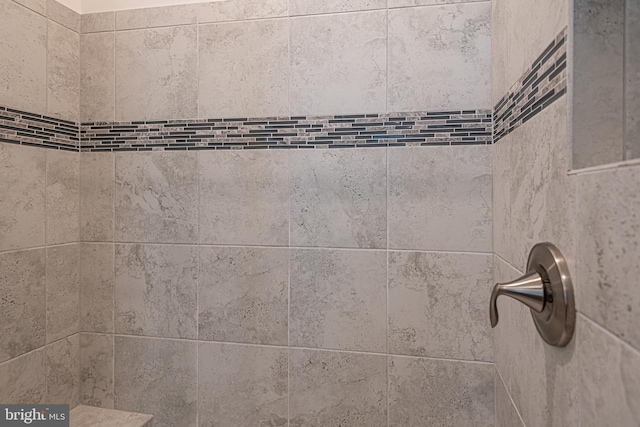 room details with a tile shower