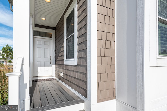 view of doorway to property