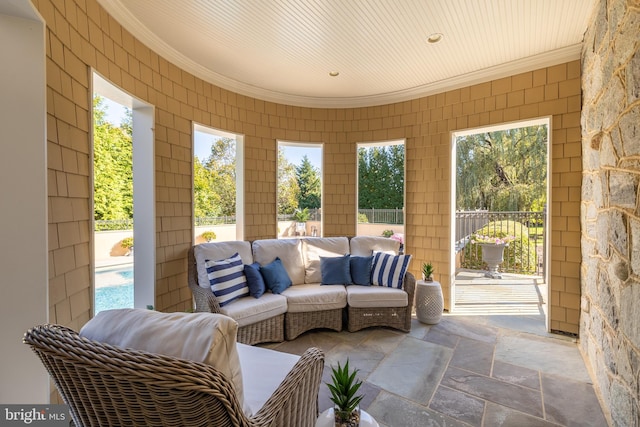 view of sunroom