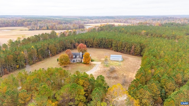 bird's eye view featuring a rural view