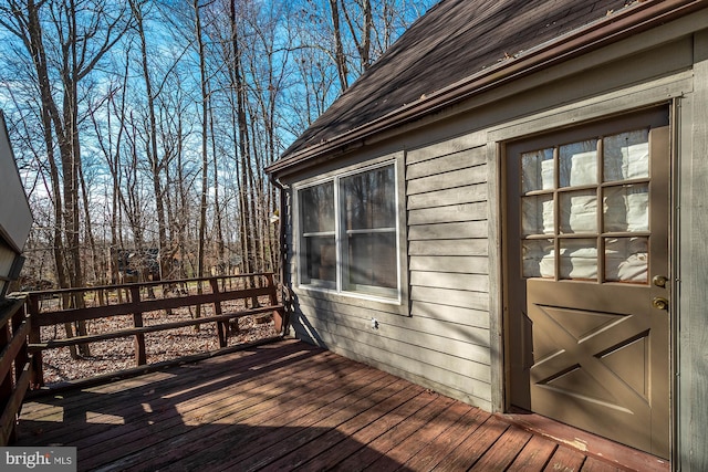 view of wooden deck