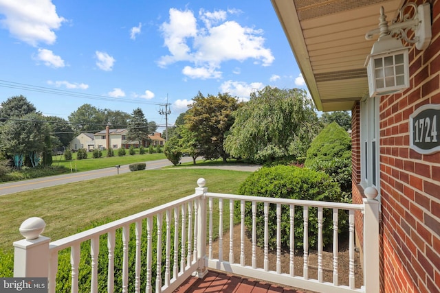 balcony with covered porch