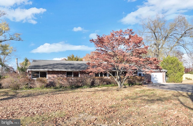 view of front facade with a front lawn