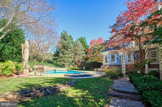 view of yard featuring a patio area