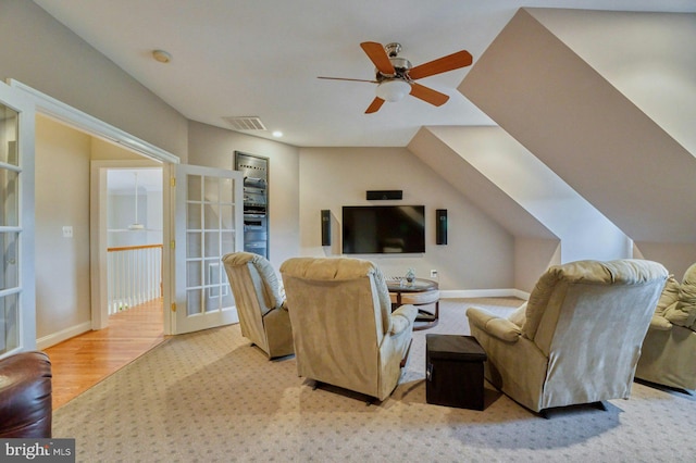 17061 Spring Creek Ln, Leesburg, VA 20176 - living area with a ceiling fan, baseboards, recessed lighting, and wood finished floors