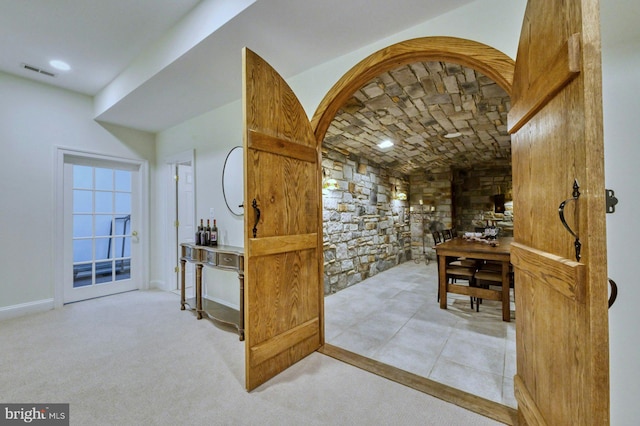 17061 Spring Creek Ln, Leesburg, VA 20176 - wine room with light carpet