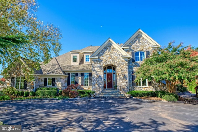 17061 Spring Creek Ln, Leesburg, VA 20176 - view of front facade with stone siding