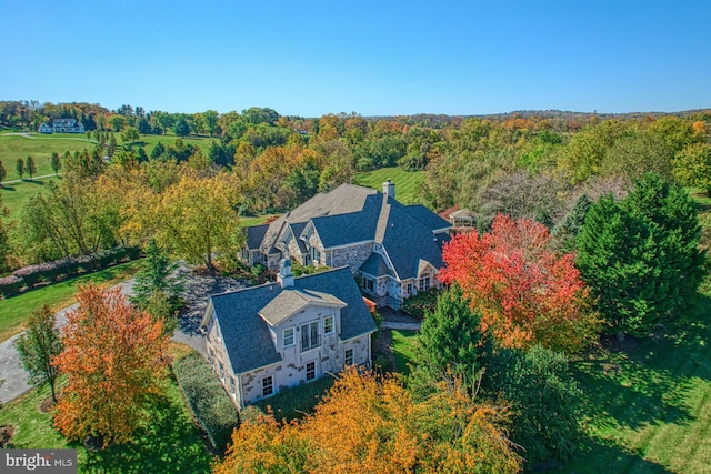 17061 Spring Creek Ln, Leesburg, VA 20176 - aerial view of property and surrounding area featuring a heavily wooded area