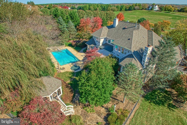 17061 Spring Creek Ln, Leesburg, VA 20176 - aerial view of property and surrounding area featuring a pool area