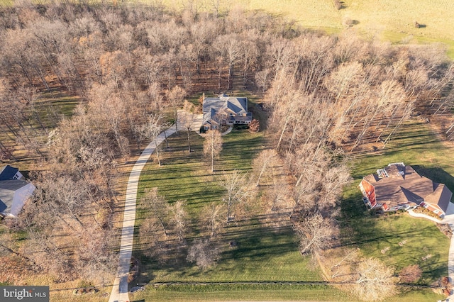 aerial view featuring a rural view