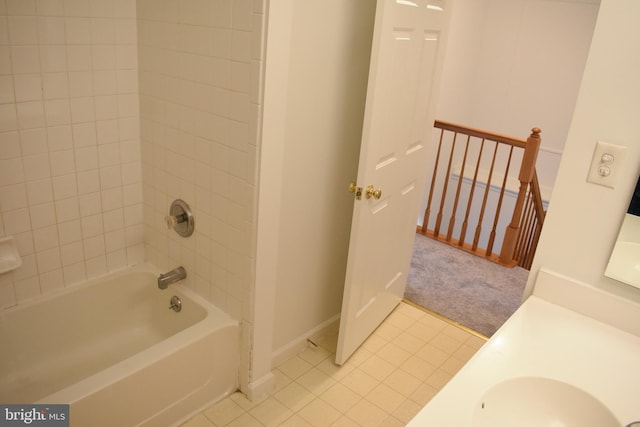 162 Liberty Way, Deptford, NJ 08096 - bathroom featuring baseboards, shower / tub combination, and tile patterned floors