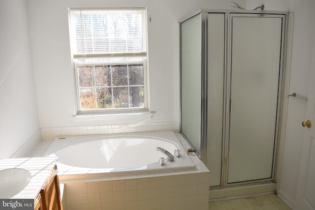 162 Liberty Way, Deptford, NJ 08096 - full bathroom with a stall shower, a bath, and vanity
