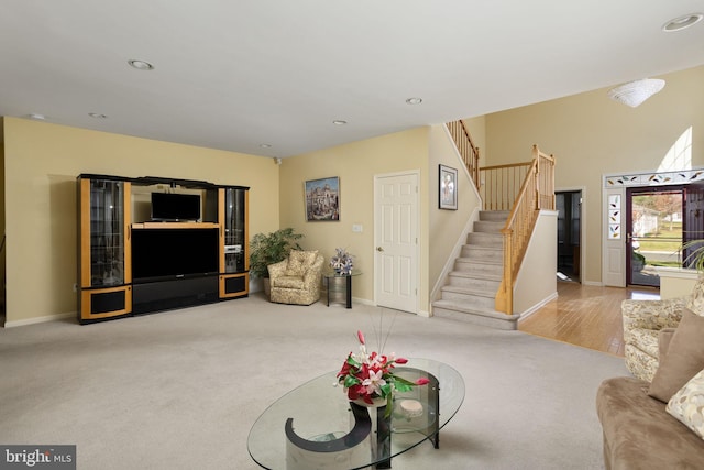 view of carpeted living room