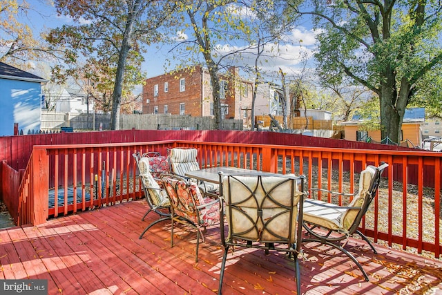 view of wooden terrace