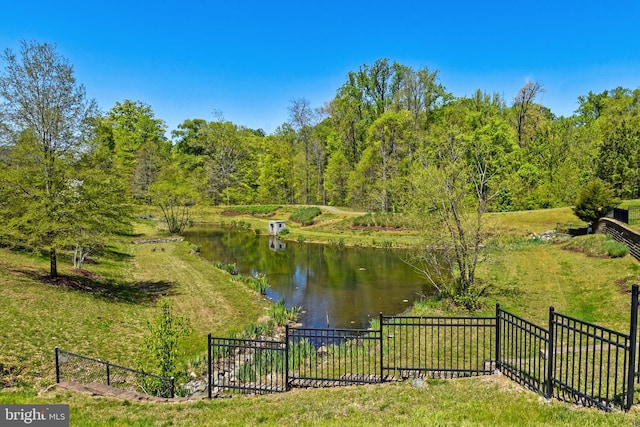 view of water feature