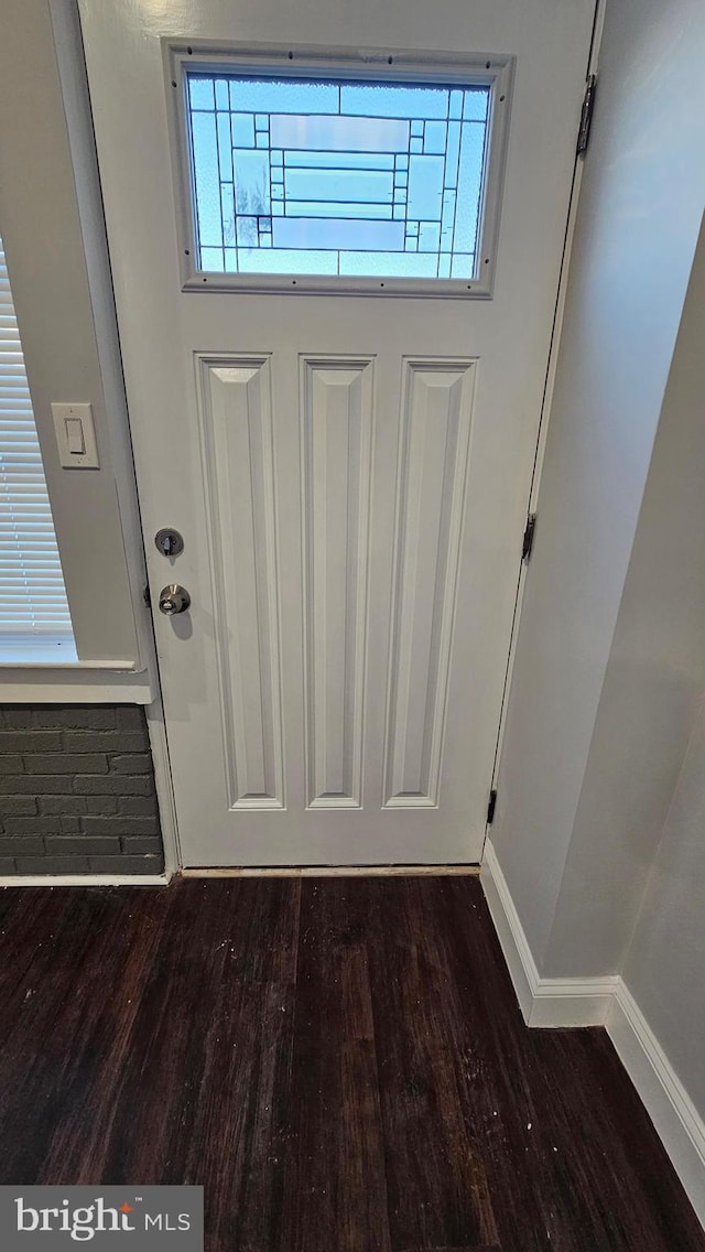 interior space featuring dark hardwood / wood-style flooring and plenty of natural light