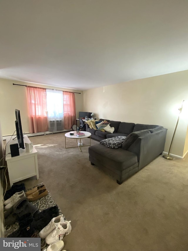 view of carpeted living room