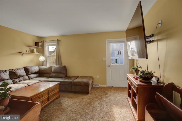 view of carpeted living room