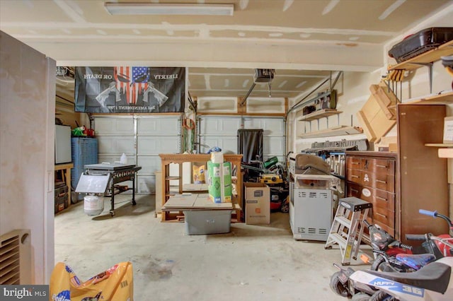 interior space featuring a garage door opener