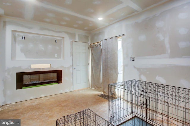 bathroom featuring concrete flooring