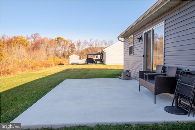 view of patio / terrace with a gazebo