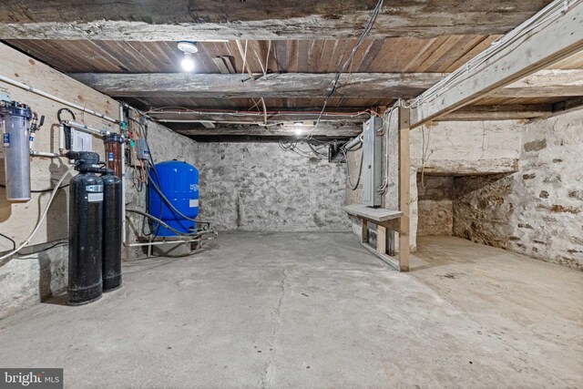 3204 State Route 72, Jonestown, PA 17038 - unfinished below grade area with a water pressure tank and a water softener system