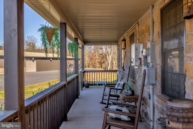 exterior space with a porch