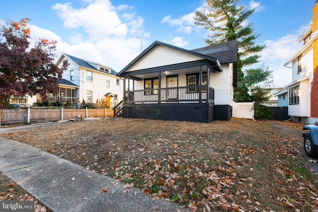 bungalow-style home featuring a porch