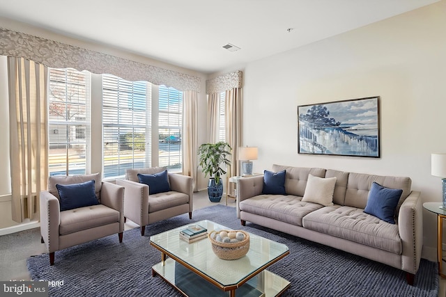 view of carpeted living room