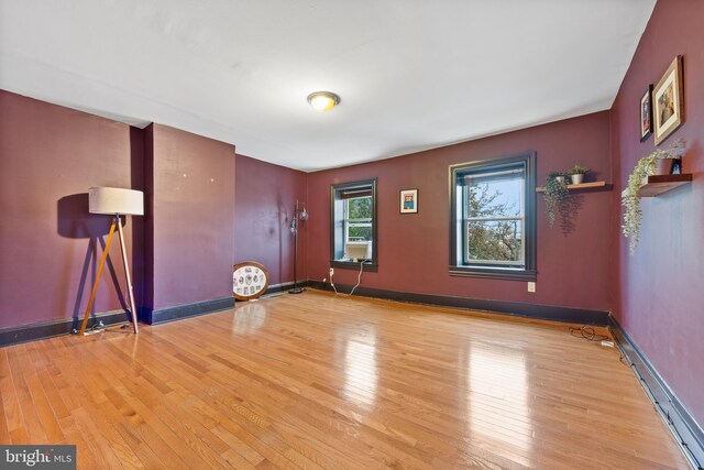 empty room featuring light hardwood / wood-style flooring