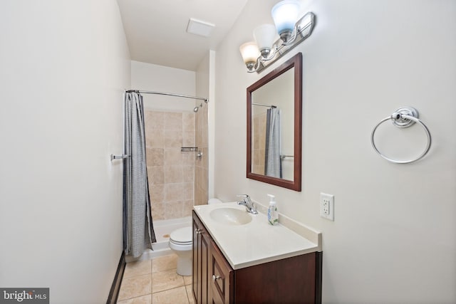 415 E Lafayette Ave, Baltimore, MD 21202 - bathroom with toilet, vanity, a shower with curtain, tile patterned floors, and baseboards