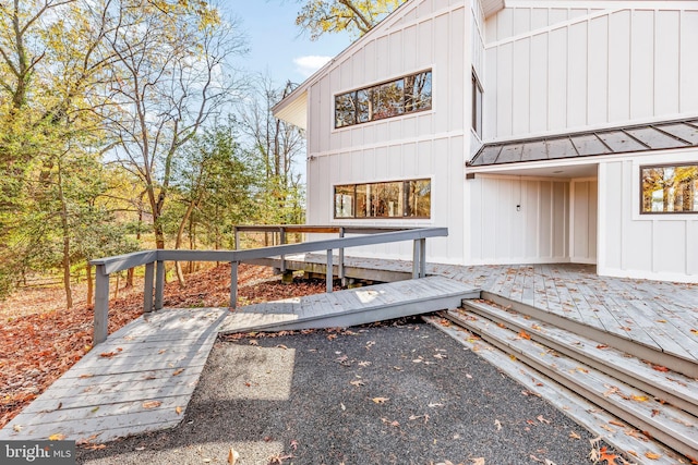 view of patio with a deck