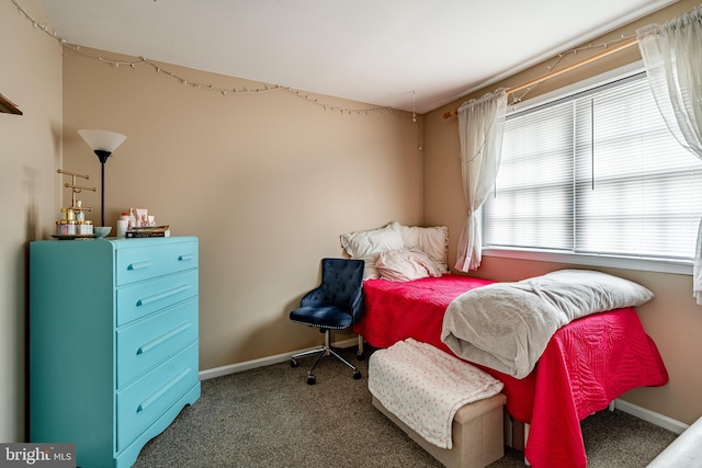 bedroom with carpet floors