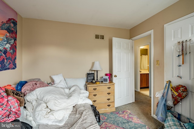 view of carpeted bedroom